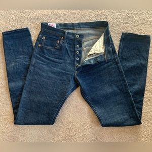 ONI-902 KIWAMI 16oz Natural Indigo High Rise Relaxed Tapered
